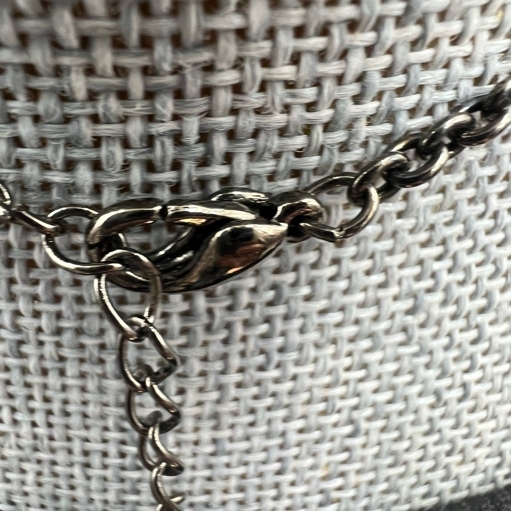 VCLM black bead and rhinestones necklace with matching earrings - Picture 5 of 11